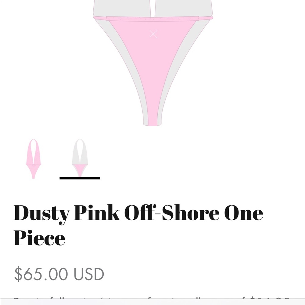 Boutine LA dusty pink Off Shore one piece. Size medium